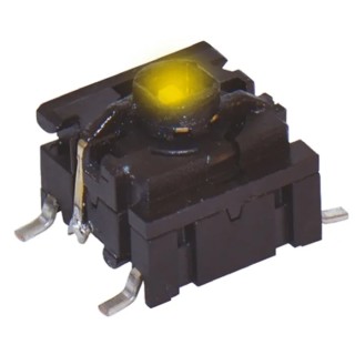 MEC IP67 Yellow Tactile Switch Cap SPST 50mA 24V DC Surface Mount 5 g Series 