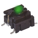 MEC IP67 Green Tactile Switch Cap 50mA 24V DC Momentary Surface Mount 3.5N Operating Force IP67 Sealed 