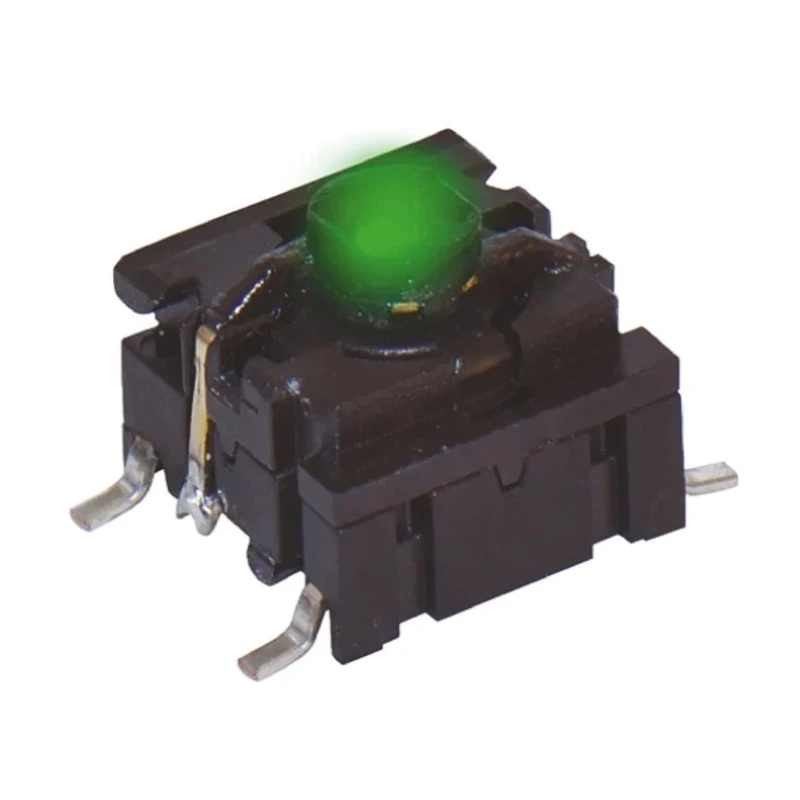 MEC IP67 Green Tactile Switch Cap 50mA 24V DC Momentary Surface Mount 3.5N Operating Force IP67 Sealed 