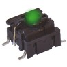 MEC IP67 Green Tactile Switch Cap 50mA 24V DC Momentary Surface Mount 3.5N Operating Force IP67 Sealed