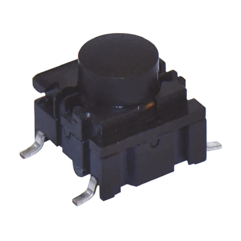 MEC IP67 Black Tactile Switch Cap SPST Momentary 50mA 24V dc Surface Mount 3.5N Operating Force IP67 Sealed 