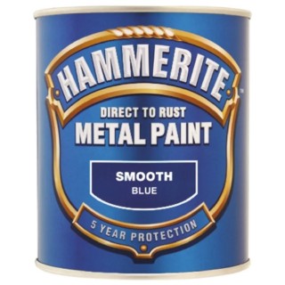 Hammerite Direct to Rust Paint Smooth Blue Finish, 250 ml 5084884