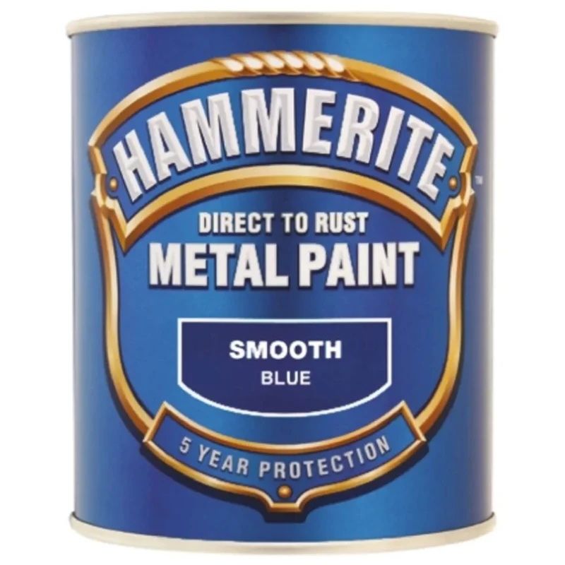Hammerite Direct to Rust Paint Smooth Blue Finish, 250 ml 5084884
