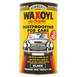 Hammerite Waxoyl Paint Black Smooth Finish Tin 2.5 L 5095886