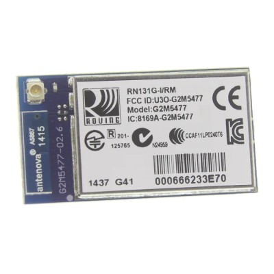 Microchip 3.7V WiFi Module RN131G-I/RM IEEE 802.11, GPIO UART SPI Interface RN131G-I/RM