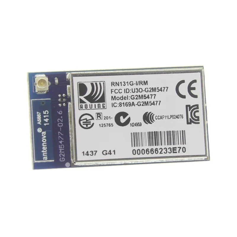 Microchip 3.7V WiFi Module RN131G-I/RM IEEE 802.11, GPIO UART SPI Interface RN131G-I/RM