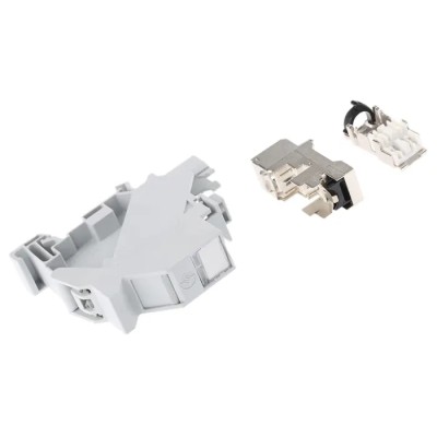 Telegartner RJ45 DIN Rail Adapter AMJ-S with RJ12, RJ45, RJ11 Interfaces J00023A0206