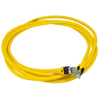 HARTING Cat6 Shielded Polyurethane Ethernet Cable RJ45 Male to RJ45 Male, 3 m, Yellow 09474747113