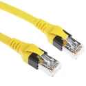 HARTING Cat6 Shielded Ethernet Cable RJ45 Male to RJ45 Male 1 m Yellow Polyurethane Jacket 09474747109