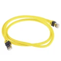 HARTING Cat6 Shielded Ethernet Cable RJ45 Male to RJ45 Male 1 m Yellow Polyurethane Jacket 09474747109