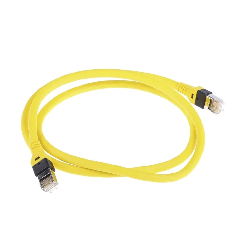 HARTING Cat6 Shielded Ethernet Cable RJ45 Male to RJ45 Male 1 m Yellow Polyurethane Jacket 09474747109