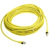 HARTING Cat6 Ethernet Cable RJ45 Male to RJ45 Male, 20 m, Yellow Polyurethane Jacket 09474747123