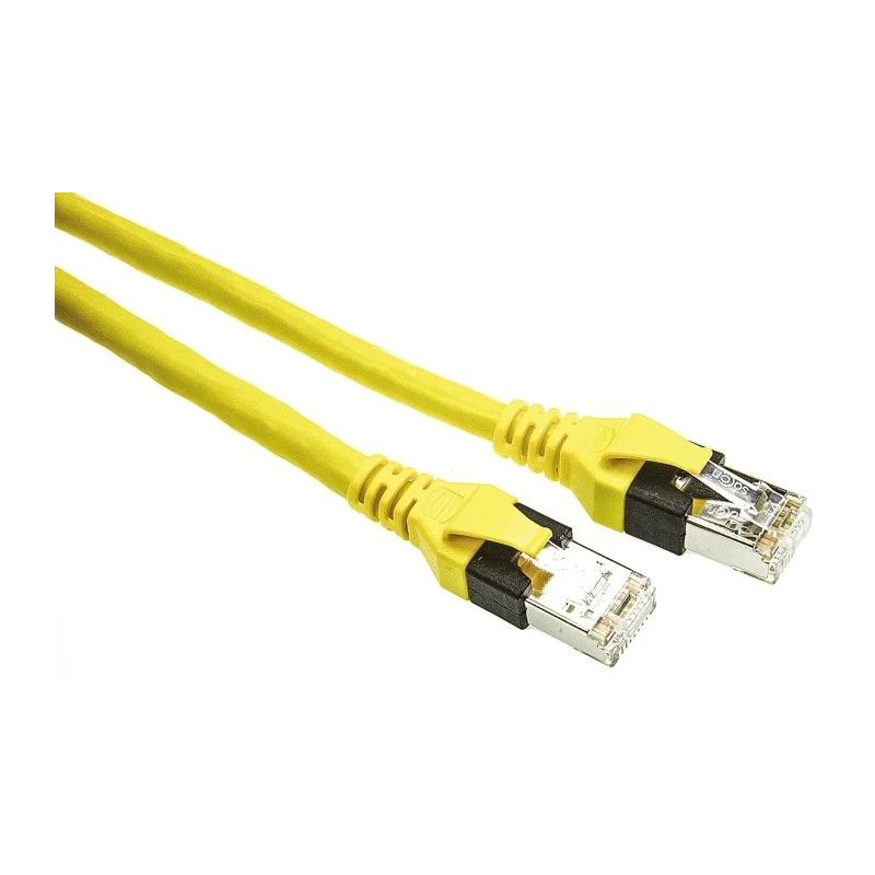 HARTING Cat6 Ethernet Cable RJ45 Male to RJ45 Male, 20 m, Yellow Polyurethane Jacket 09474747123