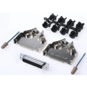MH Connectors 25 Way Straight D-Sub Connector 250V 5A Steel Housing Gold Plated Contacts MHDTZK25-DB25S-K