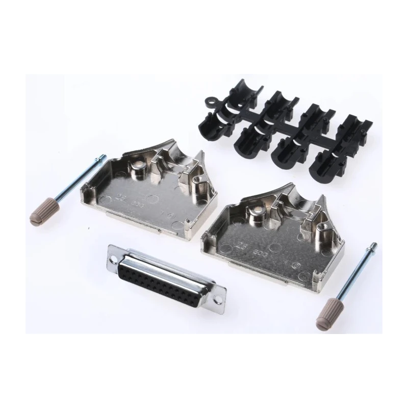 MH Connectors 25 Way Straight D-Sub Connector 250V 5A Steel Housing Gold Plated Contacts MHDTZK25-DB25S-K