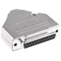 MH Connectors 25 Way Straight Steel Housing D-Sub Connector 250V 5A MHDTZK25-DM25S-K
