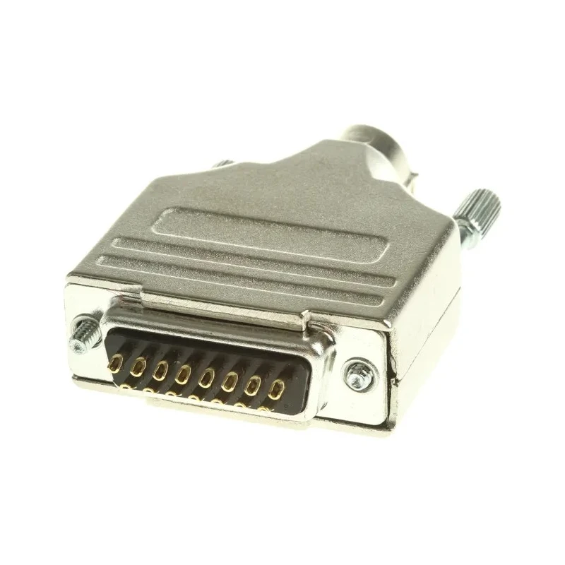 MH Connectors 15 Way Straight D-Sub Connector Steel Housing 250V 5A MHDM15-DM15P-K