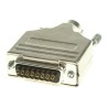 MH Connectors 15 Way Straight D-Sub Connector Steel Housing 250V 5A MHDM15-DM15P-K