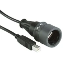 Bulgin Buccaneer 6000 Series IC Socket USB Cable Male USB Type A to Male USB B 2 m Black PXP6040/A/2M00
