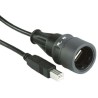 Bulgin Buccaneer 6000 Series IC Socket USB Cable Male USB Type A to Male USB B 2 m Black PXP6040/A/2M00