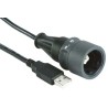 Bulgin Buccaneer 6000 Series IC Socket USB Cable Male USB Type B to Male USB Type A 5 m PXP6040/B/5M00