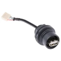 Bulgin IC Socket USB Cable Female 5-Pin Socket to Female USB 2.0 USB Type A 30V Black PXP6043/A