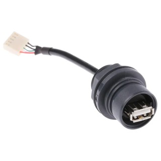Bulgin IC Socket USB Cable Female 5-Pin Socket to Female USB 2.0 USB Type A 30V Black PXP6043/A