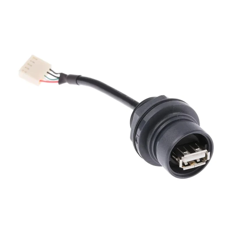 Bulgin IC Socket USB Cable Female 5-Pin Socket to Female USB 2.0 USB Type A 30V Black PXP6043/A