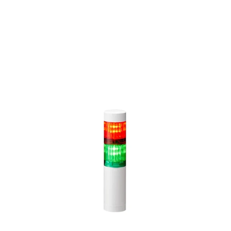 Patlite LR4 Series Red, Clear, Green, Amber, Blue Signal Tower No Sounder Component 2 Lights 24V DC Direct LR4-202WJNW-RG
