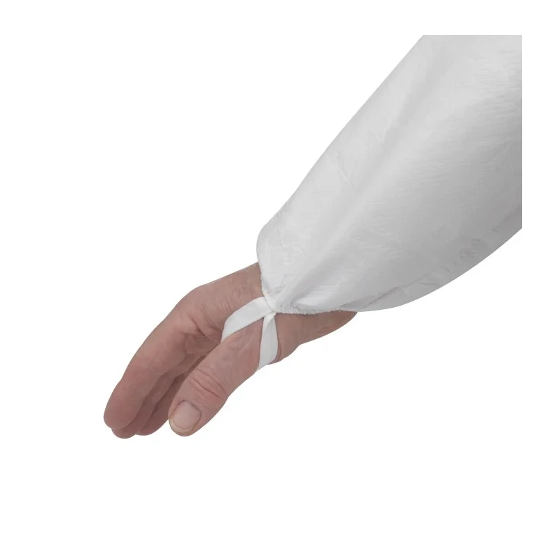 Kimberly Clark White Disposable Overall Spunbond Fabric Unisex, Chest Size 112 to 120 cm, Length 1.82m 97920