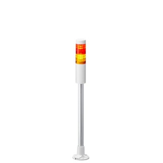 Patlite LR4 Series Signal Tower 2 Lights White Red Green Clear Blue Amber LED 24V Pole Mount LR4-202PJNW-RY