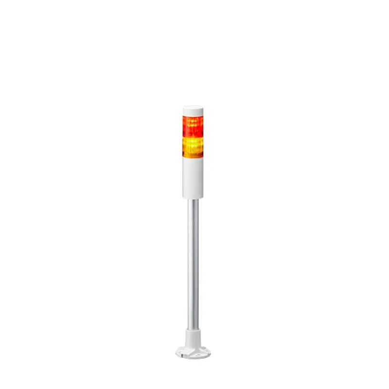 Patlite LR4 Series Signal Tower 2 Lights White Red Green Clear Blue Amber LED 24V Pole Mount LR4-202PJNW-RY