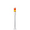 Patlite LR4 Series Signal Tower 2 Lights White Red Green Clear Blue Amber LED 24V Pole Mount LR4-202PJNW-RY