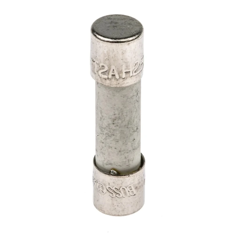 Eaton 2A T Ceramic Cartridge Fuse 5 x 20 mm 250V AC Time Delay S505-2-R