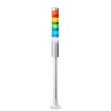 Patlite LR4 Series Signal Tower No Sounder Component 5 Lights LED 24V AC Steady Light LR4-502PJNU-RYGBC
