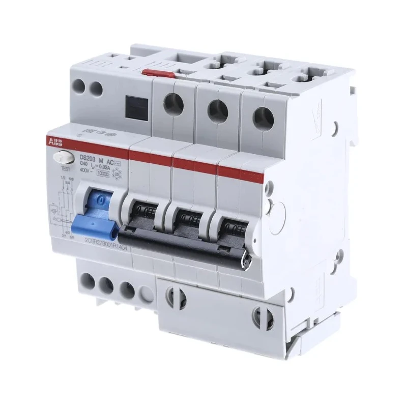 ABB Residual Current Circuit Breaker with Overload Protection, 40A Current Rating 2CSR273001R1404 DS203 M AC-C40/0,03
