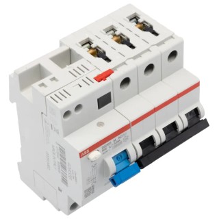 ABB Residual Current Circuit Breaker with Overload Protection 32A Current Rating 3-Pole 2CSR273001R1325 DS203 M AC-B32/0,03