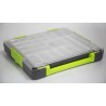 RS PRO Adjustable Compartments 21 Cell Transparent Grey Green Polypropylene Compartment Box 425 mm x 375 mm x 70 mm 767-4973