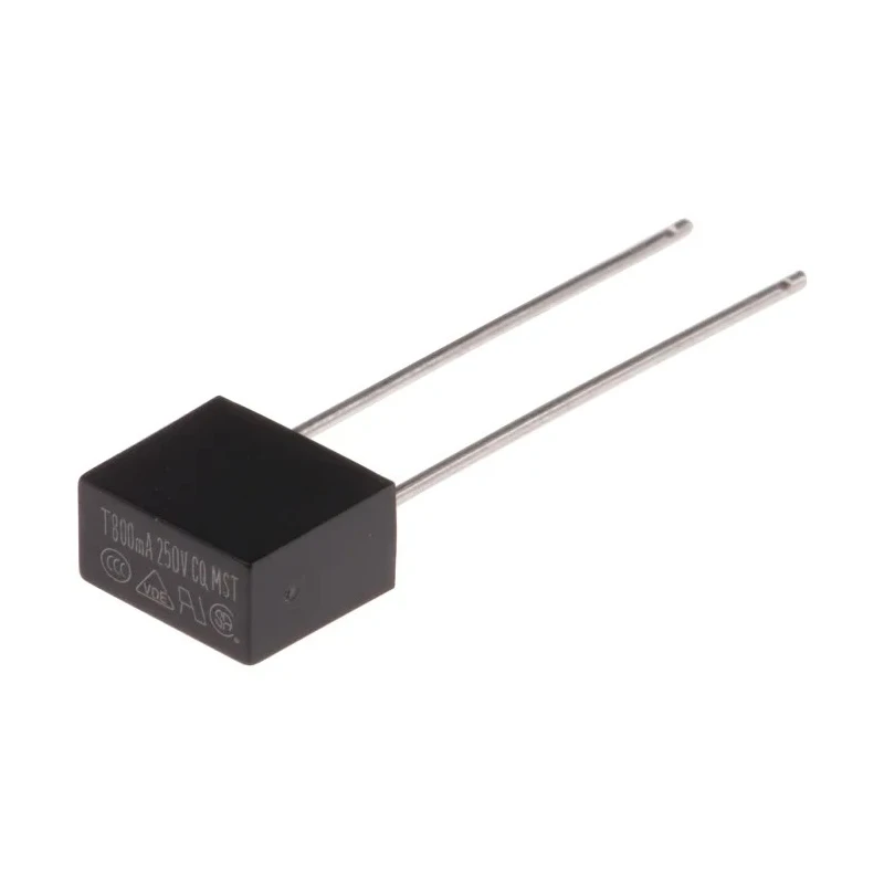 RS PRO Non-Resettable Fuse Radial Lead 800mA 250V AC Thermoplastic Body Time Delay 767-5030