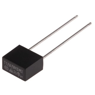 RS PRO Non-Resettable Fuse Radial 1.25A 250V AC Time Delay Thermoplastic Body 8.35mm Length 767-5042