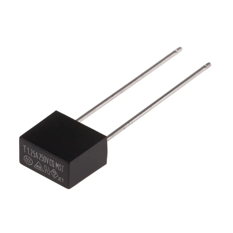 RS PRO Non-Resettable Fuse Radial 1.25A 250V AC Time Delay Thermoplastic Body 8.35mm Length 767-5042