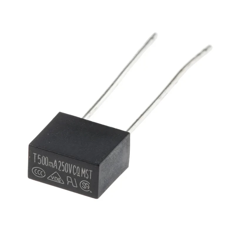 RS PRO Non-Resettable Fuse Radial 500mA 250V AC Time Delay Thermoplastic Body 767-5033