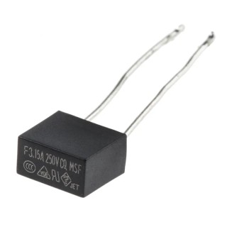 RS PRO Non-Resettable Fuse Radial 3.15A 250V Fast Acting Thermoplastic Body 8.35mm Length 767-5125