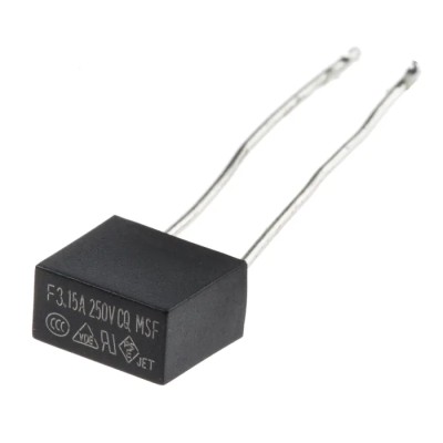 RS PRO Non-Resettable Fuse Radial 3.15A 250V Fast Acting Thermoplastic Body 8.35mm Length 767-5125