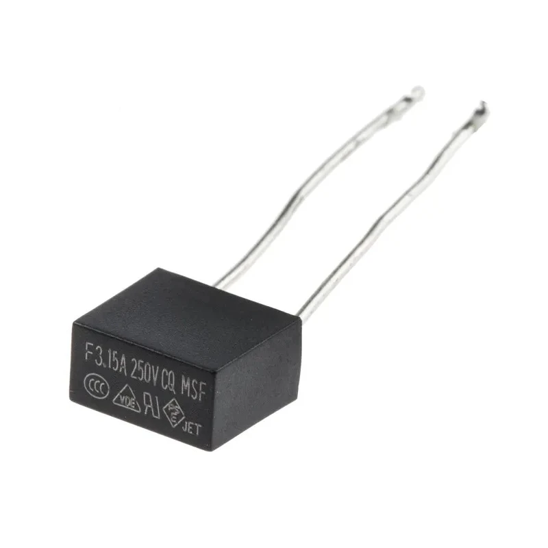 RS PRO Non-Resettable Fuse Radial 3.15A 250V Fast Acting Thermoplastic Body 8.35mm Length 767-5125