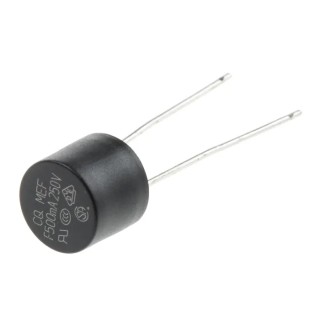 RS PRO Non-Resettable Fuse Radial 500mA 250V AC Fast Acting Thermoplastic Body 767-5207