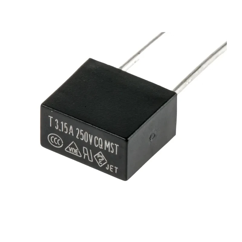 RS PRO Non-Resettable Fuse Radial 3.15A 250V AC Thermoplastic Body Slow Acting Time Delay Fuse 767-5052
