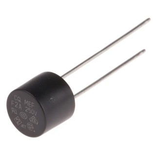 RS PRO Non-Resettable Fuse Radial 2A 250V AC Fast Acting Thermoplastic Body 767-5216