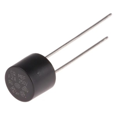 RS PRO Non-Resettable Fuse Radial 2A 250V AC Fast Acting Thermoplastic Body 767-5216