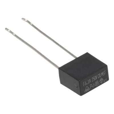 RS PRO Non-Resettable Fuse Radial 6.3A 250V Thermoplastic Body Fast Acting 35A Breaking Capacity 767-5131